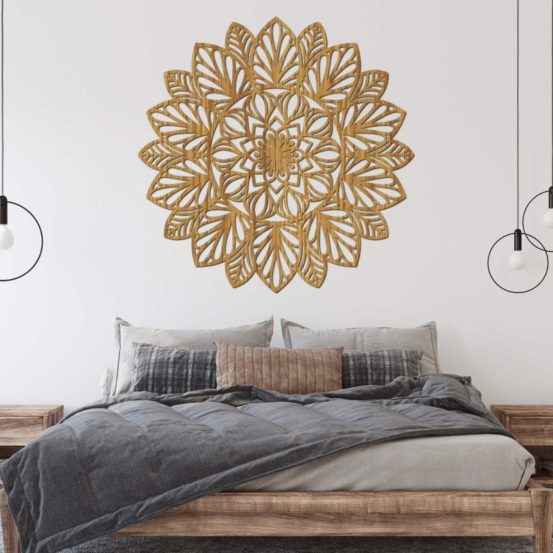 Wooden Mandala Wall Decor, HDF Wood Art, Large...