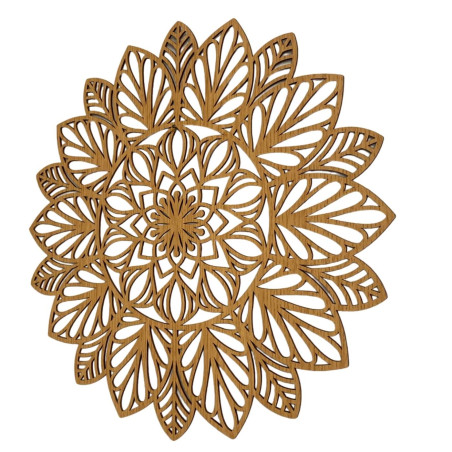 Wooden Mandala Wall Decor, HDF Wood Art, Large Wall Hanging