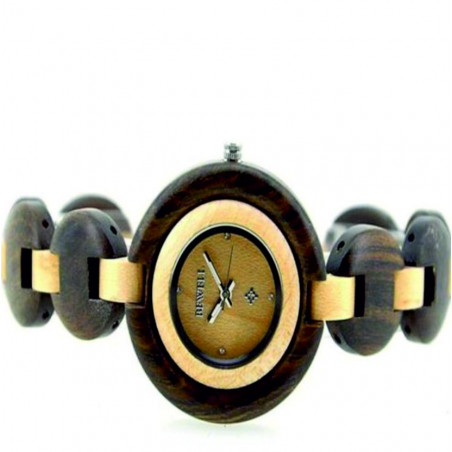 Wooden wristwatch BEWELL from natural materials. Wooden watches for men and women.