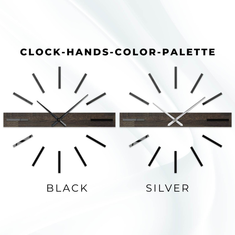 Minimalist clock made of oak wood - an original addition to any interior.