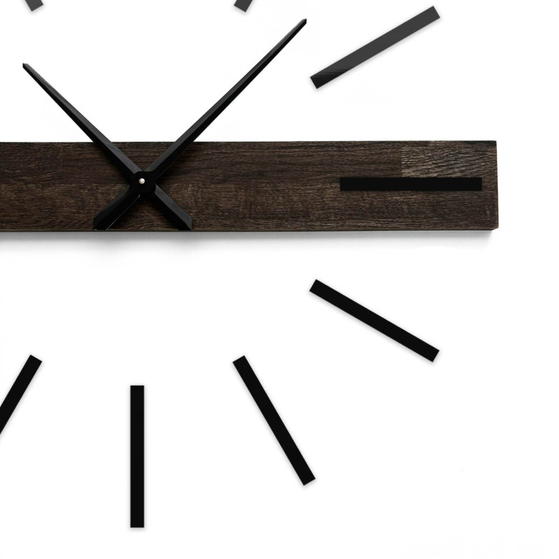 Unique wooden clock with precise craftsmanship.