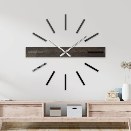Unique wooden clock with precise craftsmanship.