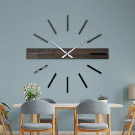 Unique wooden clock with precise craftsmanship.