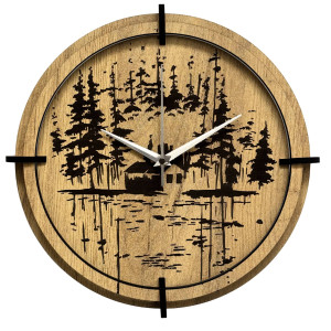 Nature in every detail: Golden oak wooden clock. 2