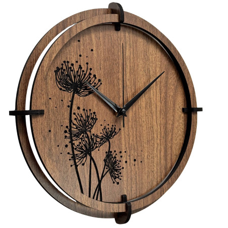 Luxury wenge clock: The perfect contrast for your wall.