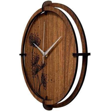 Luxury wenge clock: The perfect contrast for your wall.