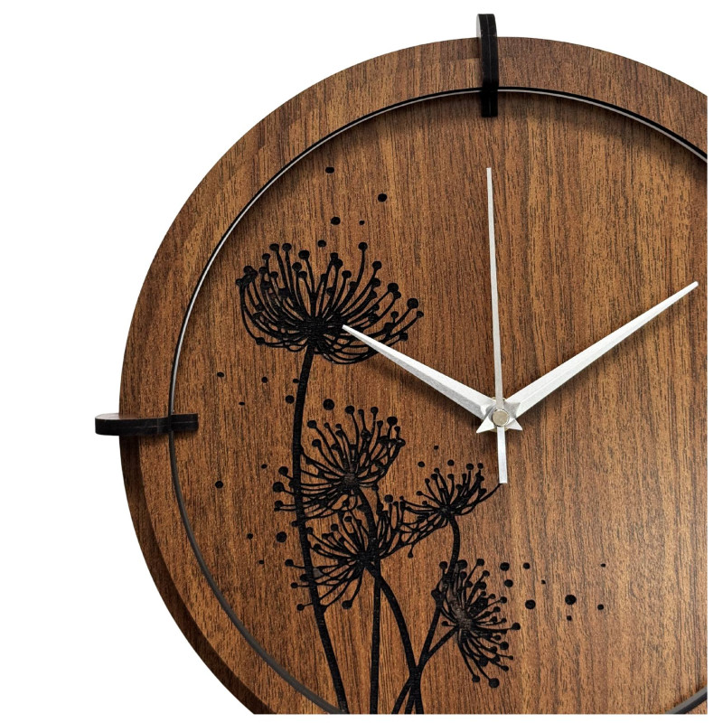 Luxury wenge clock: The perfect contrast for your wall.
