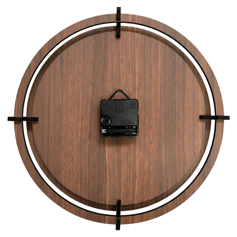 Silent wooden clock with dial – Wenge Walnut