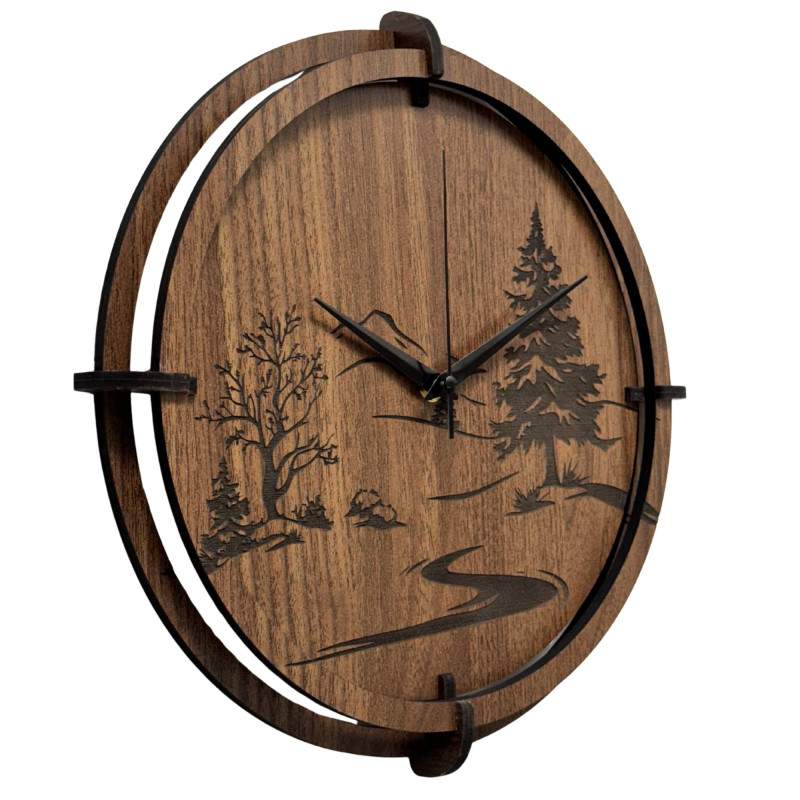 Bring harmony to your interior with an elegant wooden clock.