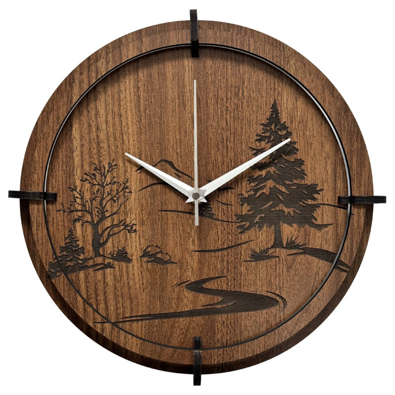Bring harmony to your interior with an elegant wooden clock.