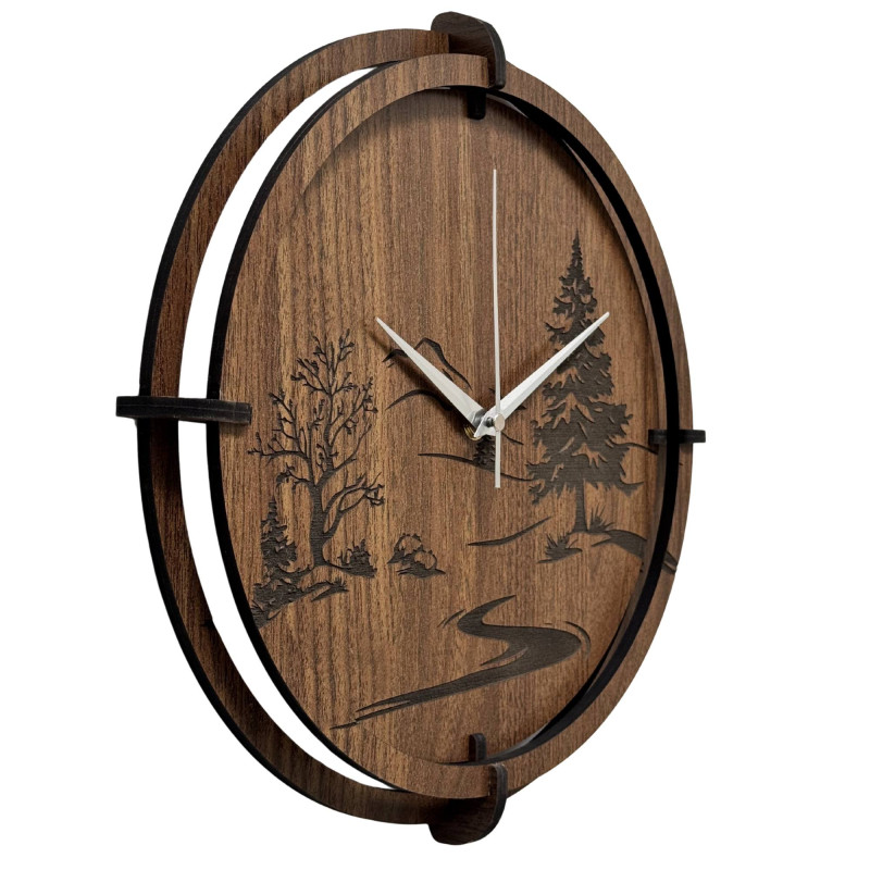 Bring harmony to your interior with an elegant wooden clock.