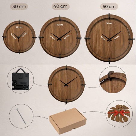 Stylish clock for a modern, Scandinavian or minimalist home.