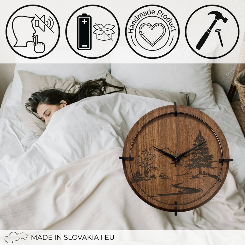 Stylish clock for a modern, Scandinavian or minimalist home.