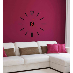 Modern wall clock made of plastic. Own production, X-momo 2