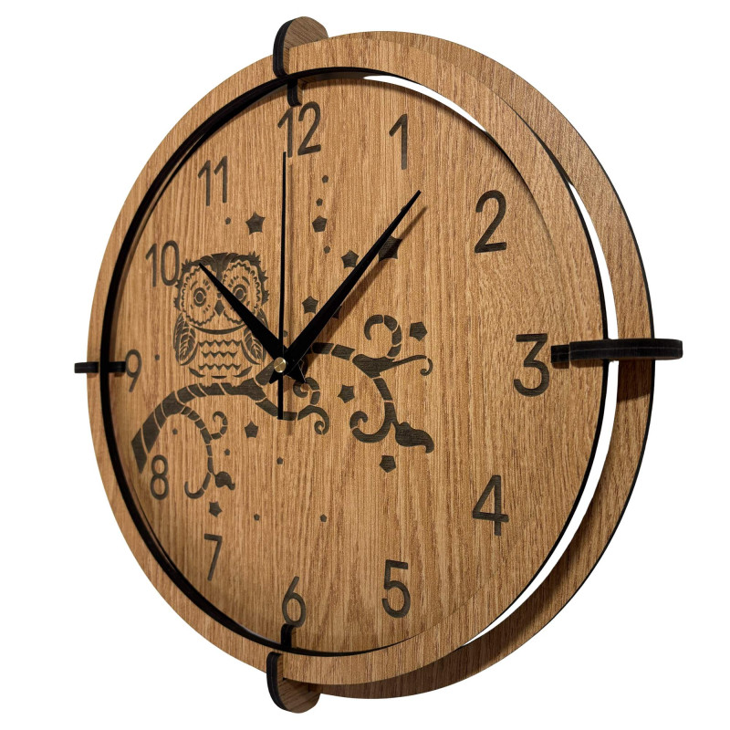 Owl wall clock - an elegant addition to your home