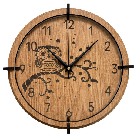 A wooden owl clock will add style and character to your wall.