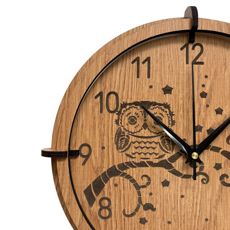 Owl wall clock - an elegant addition to your home