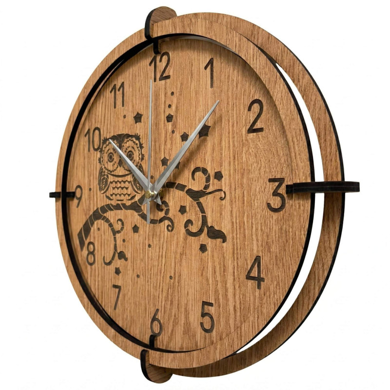 Owl wall clock - an elegant addition to your home
