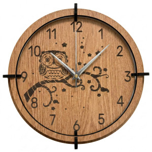 A wooden owl clock will add style and character to your wall.