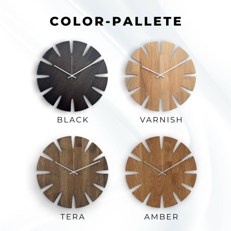 Luxury carved wooden wall clock - UBKOP