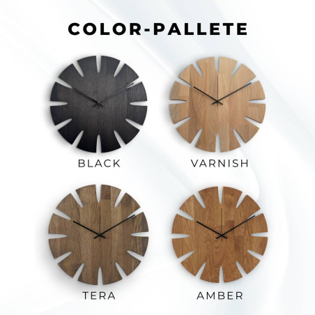 Wooden wall clock - elegant design for the living room - KUGUMA