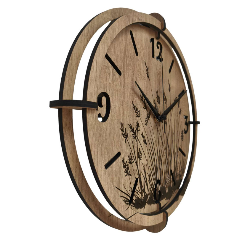 Wooden wall clock with minimalist design for every home