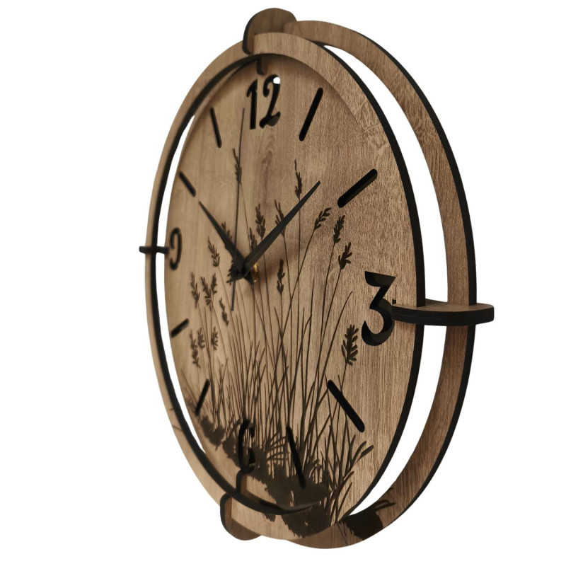 Wooden wall clock with minimalist design for every home
