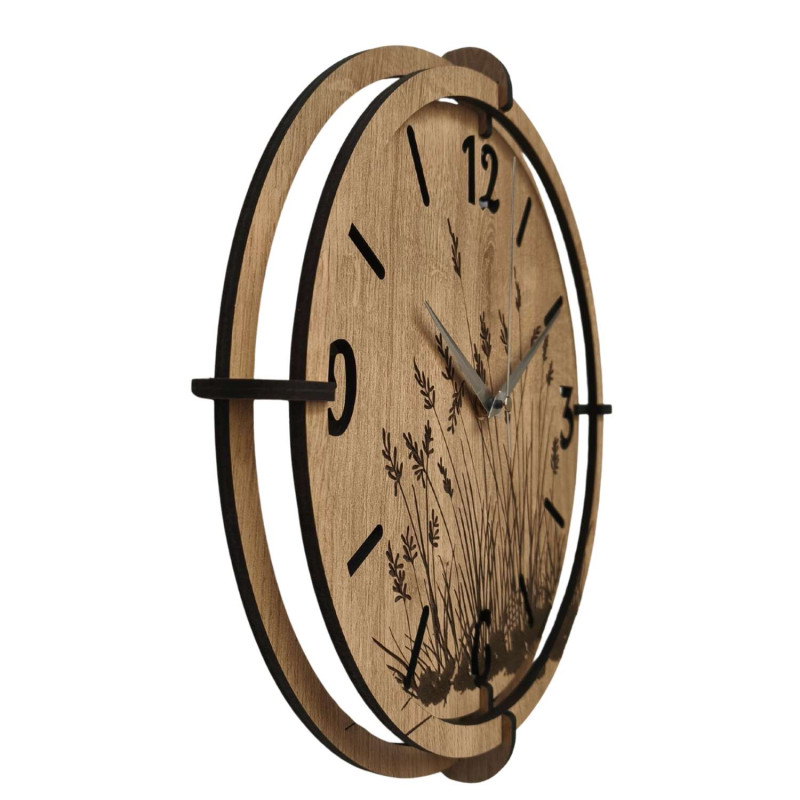 Wooden wall clock with minimalist design for every home