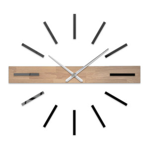 Modern wooden clock with minimalist 3D design