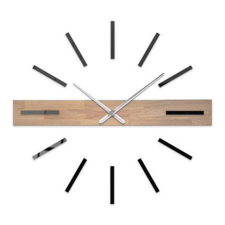 Modern wooden clock with minimalist 3D design