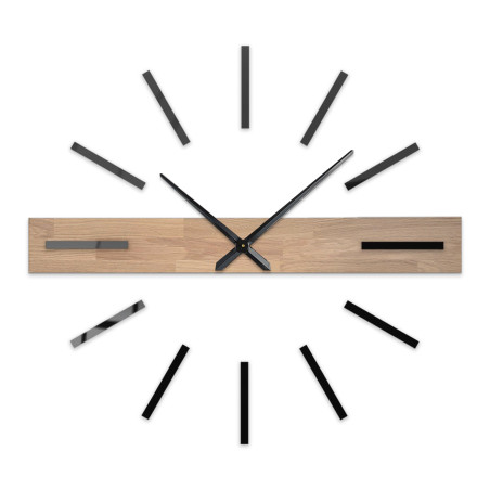 Modern wooden clock with minimalist 3D design
