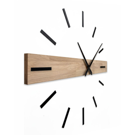 Modern wooden clock with minimalist 3D design