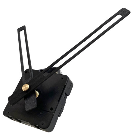 Quiet black clock hands for a stylish and elegant wall clock.