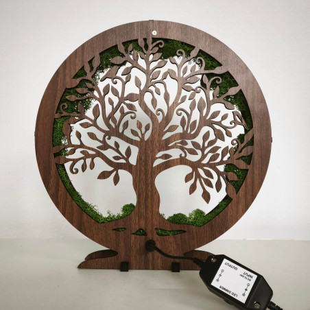 Dimmable LED table decoration - Wenge Walnut