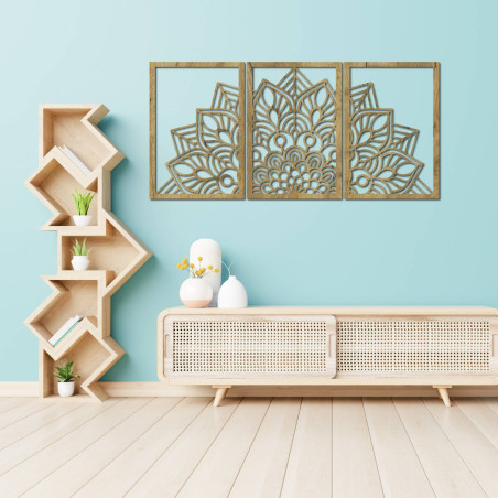 3-piece flower mandala for the wall - FLOFER