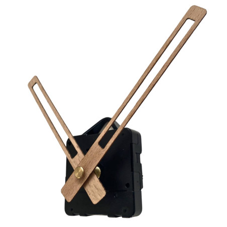 copy of Black wooden clock hands made of beech veneer