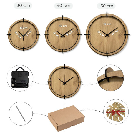 Elegant clock with a motif of trees and a winding river