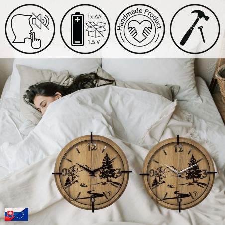 Designer clock with natural scenery and 3D effect