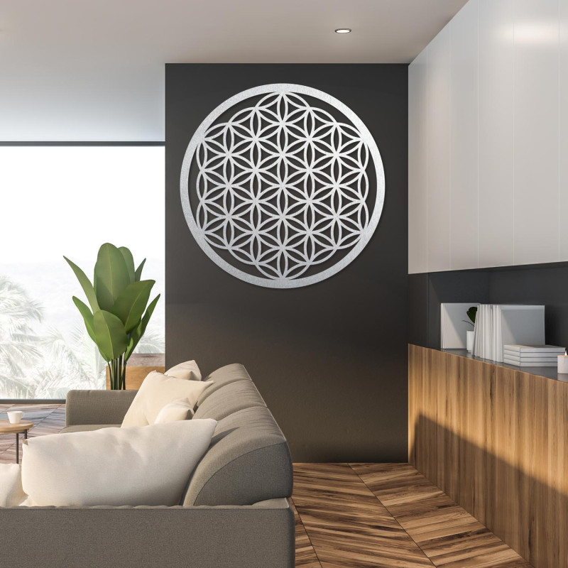 Oak Flower of Life Mandala Wall Art: Sacred...