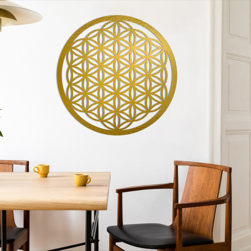 Oak Flower of Life Mandala Wall Art: Sacred...
