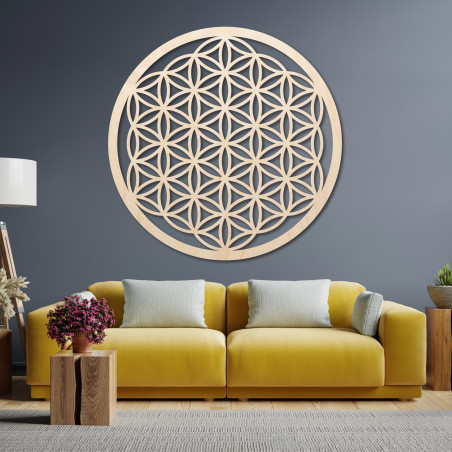 Wooden wall decoration Flower of Life sacred geometry mandala | FOGO