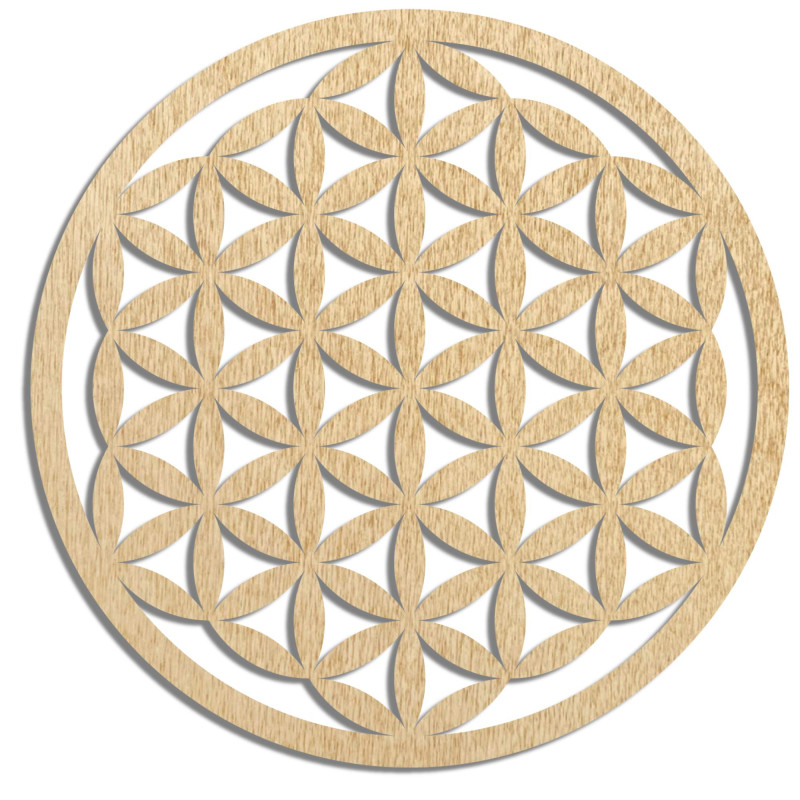 Elegant carved wooden mandala for the wall -...