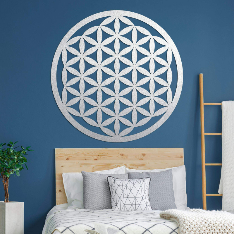 Elegant carved wooden mandala for the wall -...