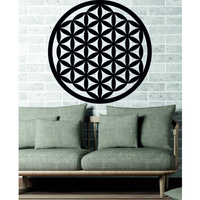 Elegant carved wooden mandala for the wall -...