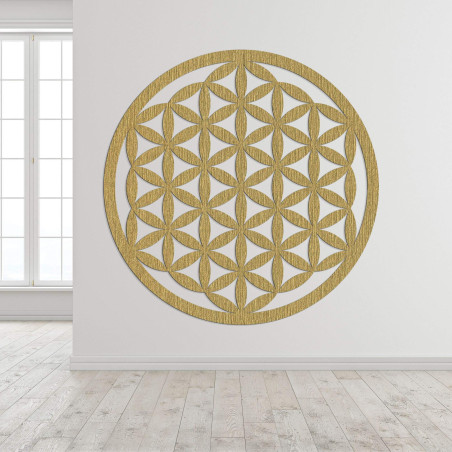 Elegant carved wooden mandala for the wall - FLORUM