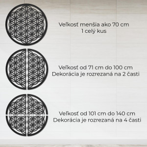 Elegant carved wooden mandala on the wall 2