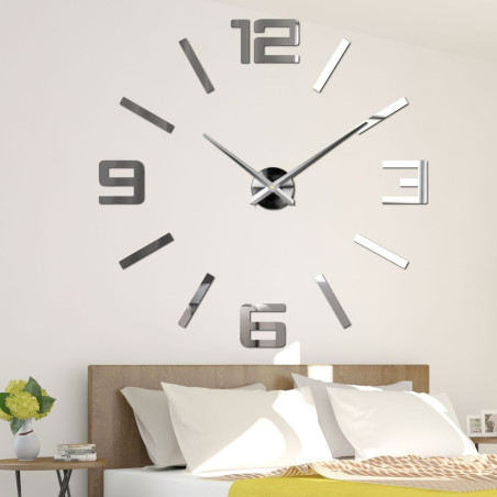 Modern 3D Mirror Wall Clock DIY Home Decor - TRANSFER
