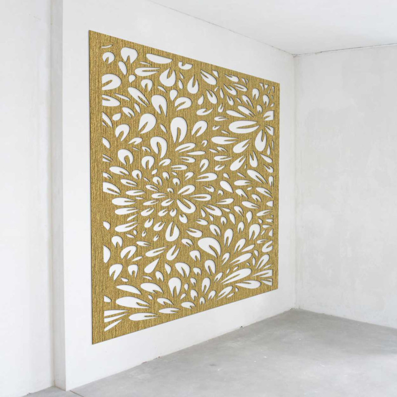 Wooden wall decoration with a distinctive plant pattern brings style and creativity to any space.