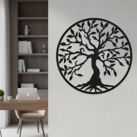 Wooden Tree of Life Wall Art: HDF Wood Panel Decor | CATARA