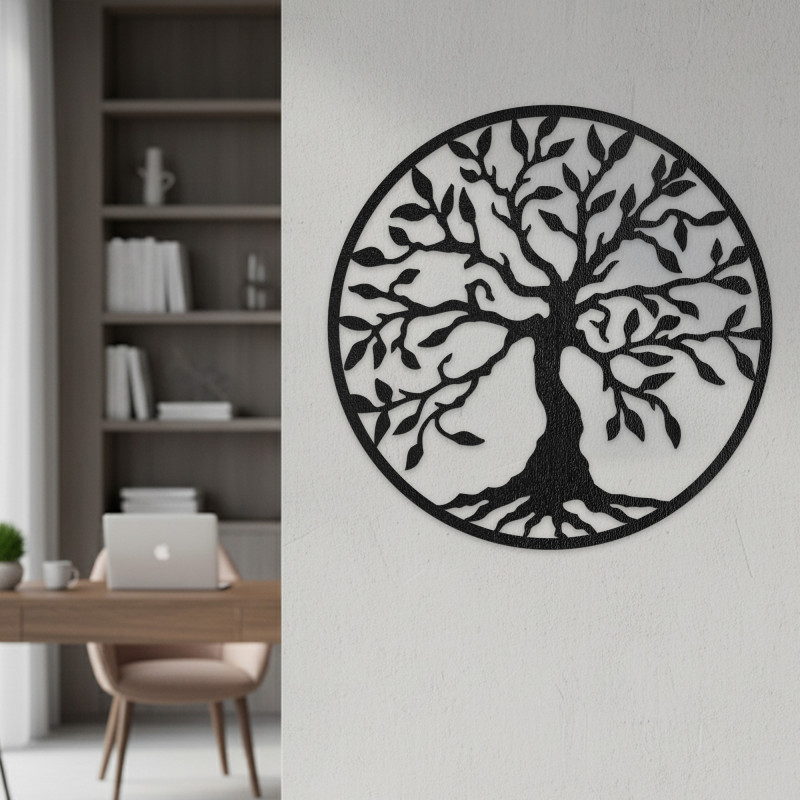 Laser Cut Wood Tree of Life Wall Art: Modern...